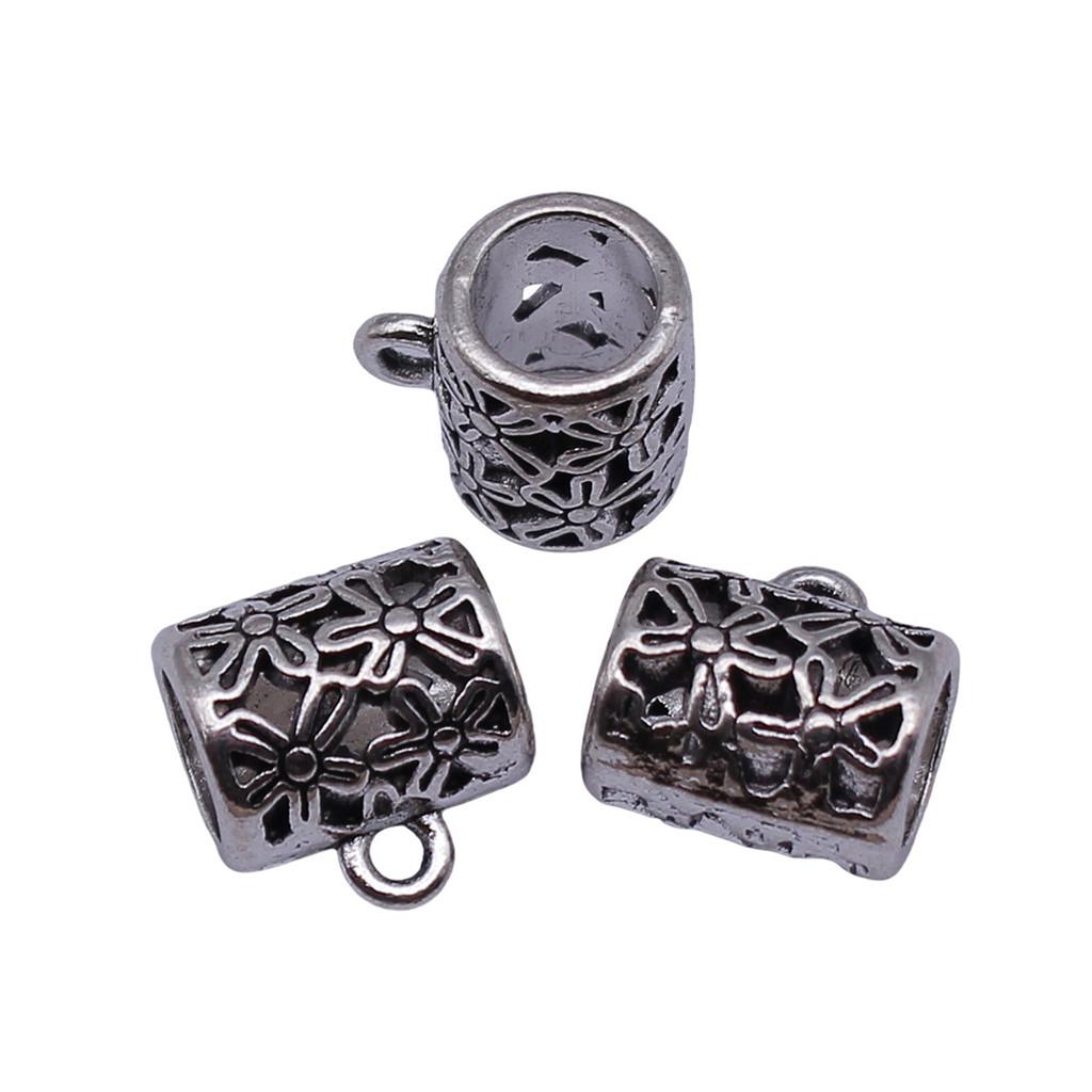 Antique Twisted Pattern Bail Connectors For Charm Attachments Craft Jewelry Accessories
