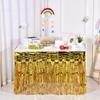 Colorful Table Skirt Tablecloths  For Party Birthday Gatherings Holiday Wedding Decorations