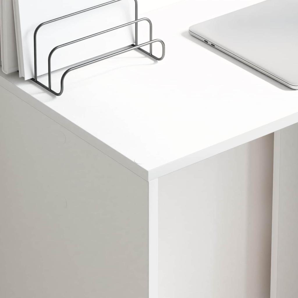 White Desk with Shelf 78.5 x 37 x 154.5 cm Engineered Wood