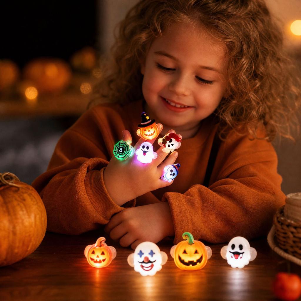 Halloween Rings 8-Piece Set in Color Gift Box