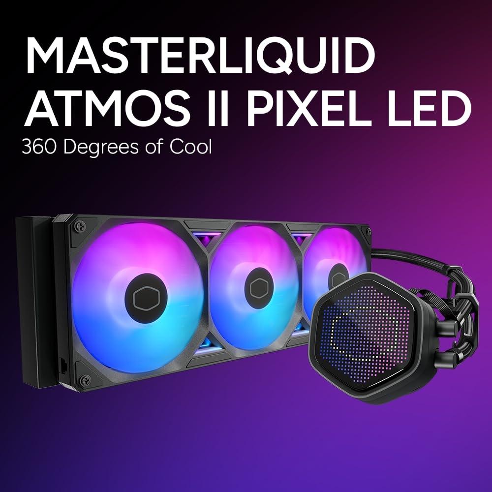 Cooler Master Ml 240 Atmos Ii Pixel Led Liquid Cpu Cooler Black 240mm