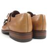 Doskonałe skórzane buty BALLY SCRIBE Double monk strap gładki nosek Brązowe męskie 8 Używane