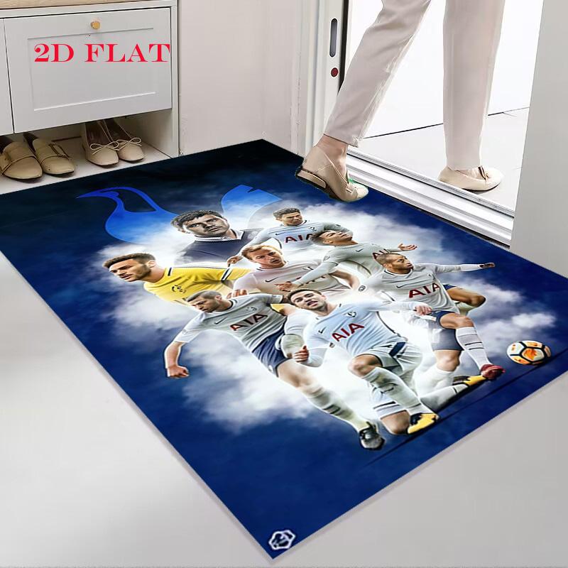 Tappeto Tottenham per Soggiorno Camera da Letto Casa Decorazione Divano, Tappetino Antiscivolo per Giochi Bambini