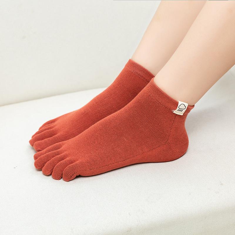 

Korean Style Women s Cotton Cartoon Five-Toe Socks – Breathable, Sweat-Absorbent, Short with Heel One Size