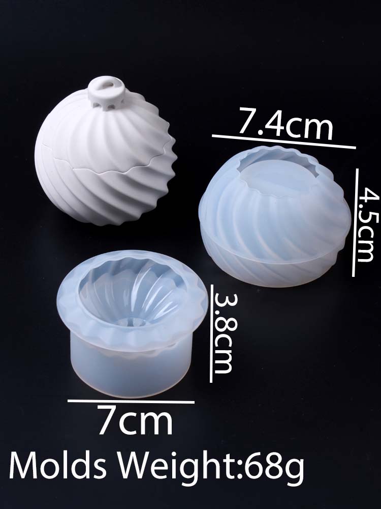 Rotation Stripe Candle Jar Silicone Mold DIY with Lid Storage Box Craft Gift Making Plaster Resin Flowerpot Clay Molds Home Deco