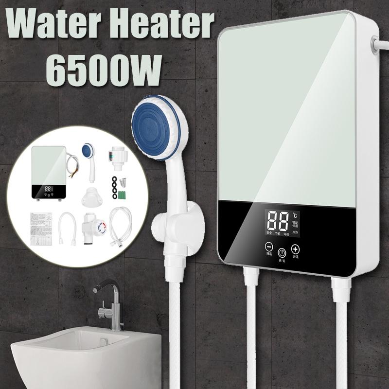 

220 В 6500 Вт Мгновенный электрический водонагреватель Регулировка температуры Безнапорный с душевой лейкой Система горячего водоснабжения
