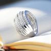 Qixi Festival couples multi-layer design ring women, light lines luxury micro-inlaid zircon jewelry, fashionable and exquisite