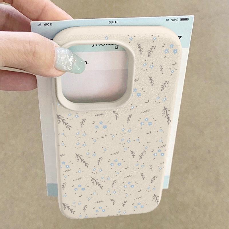 Azure Floral Pattern Flowers TPU Case For iPhone 17 Pro Max Air 16e 15 14 13 Full Protection Soft Silicone TPU Back Cover