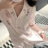 Hot Diamond Ice Silk Pajamas Women's Spring and Summer New Short-sleeved Shorts Japanese KT Cats Can Wear Loungewear Thin Summer