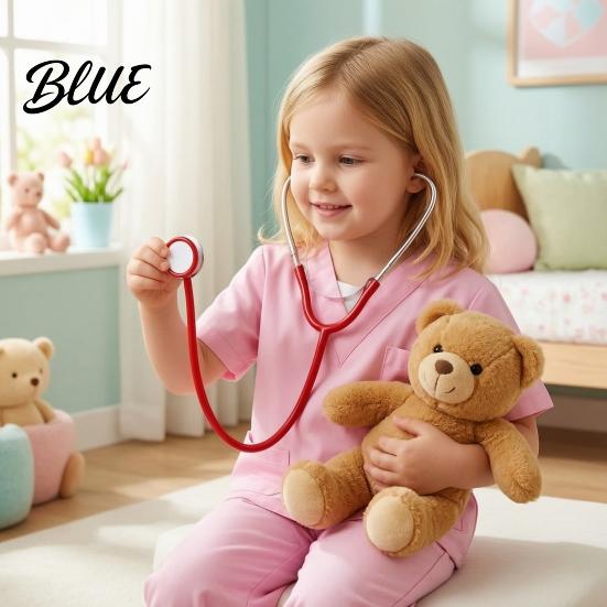 Pretend Play Medical Kit Stethoscope Prop Fake Doctor Nurse Costume Accessories Plastic Halloween Accessories Toy for Role Play Cosplay,