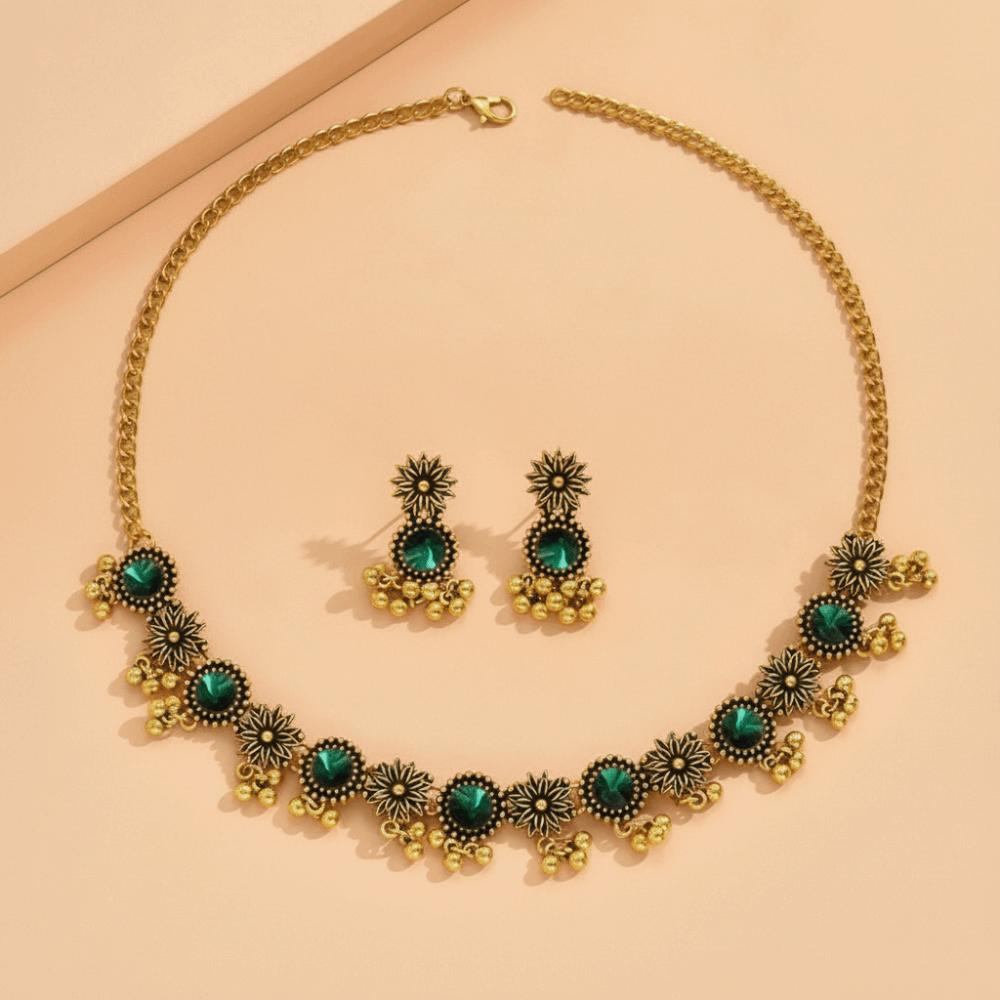 Pendant Necklace Earrings Set Beads Women Jewelry Set Temperament Tassel Jewelry Set Gifts