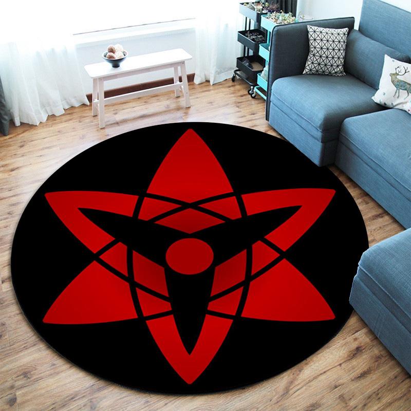 Famous cartoon NARUTO protagonist Uzumaki Naruto round carpet soft home decoration anti-slip door mat outdoor picnic mat carpet M2