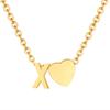 Initial Heart Necklace for Women,18K Gold Plated Stainless Steel Tiny Heart Letter Necklace, Personalized Name Jewelry