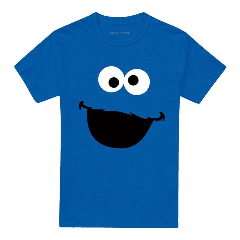 Sesame Street Unisex Adult Cookie Monster Face T-Shirt