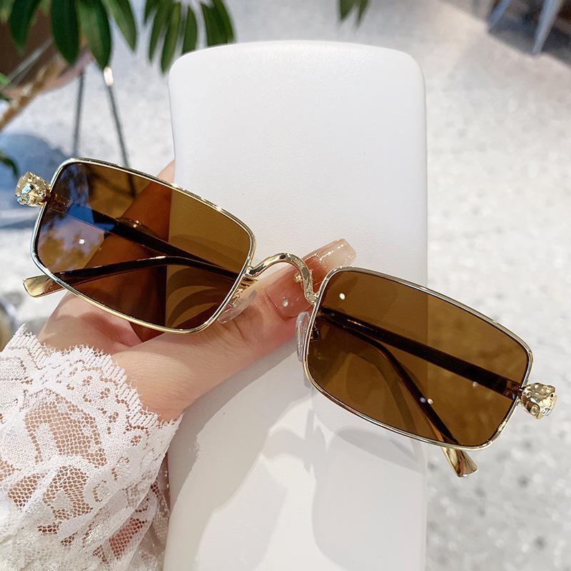 Sunglasses Men'S Advanced Sense Metal Retro Small Frame Sunglasses Trendy Glasses