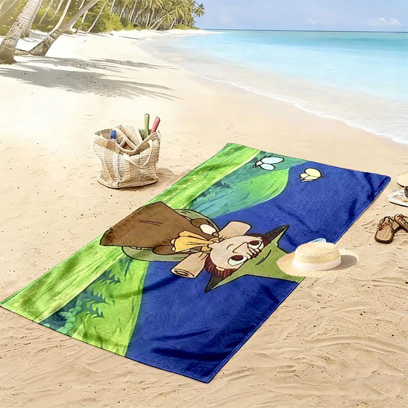 Snufkin Art Print Beach Towel, Large Soft Quick Dry Towel for Beach Camping Swimming