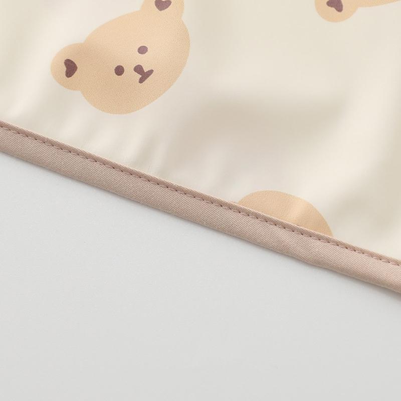 Reusable Waterproof Art Smock for Eating Feeding Drooling Bib Apron with Pocket Baby Toddler Long Sleeved Bibs Scarf