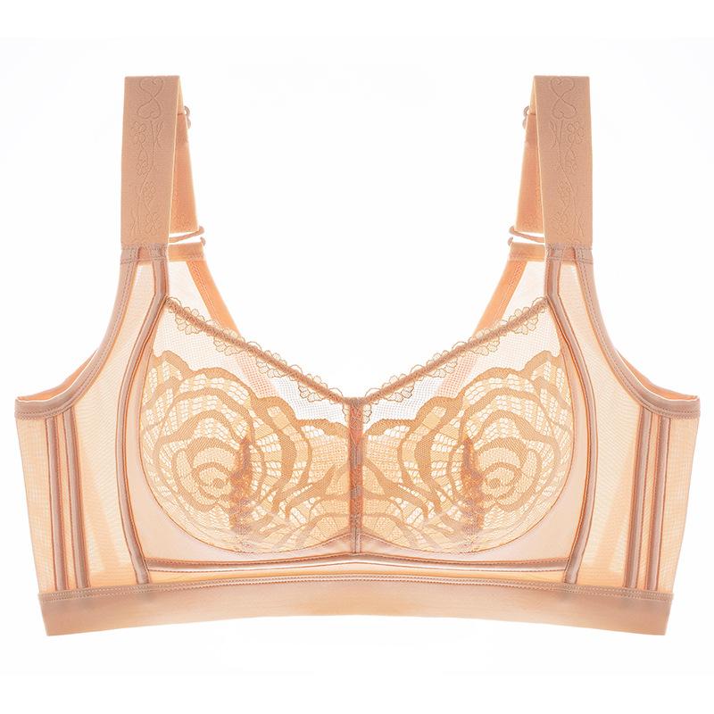 

Женское летнее регулируемое бюстье без косточек, уменьшающее грудь, предотвращающее обвисание, сексуальный бюстгальтер пуш-ап 44/100D бежевый