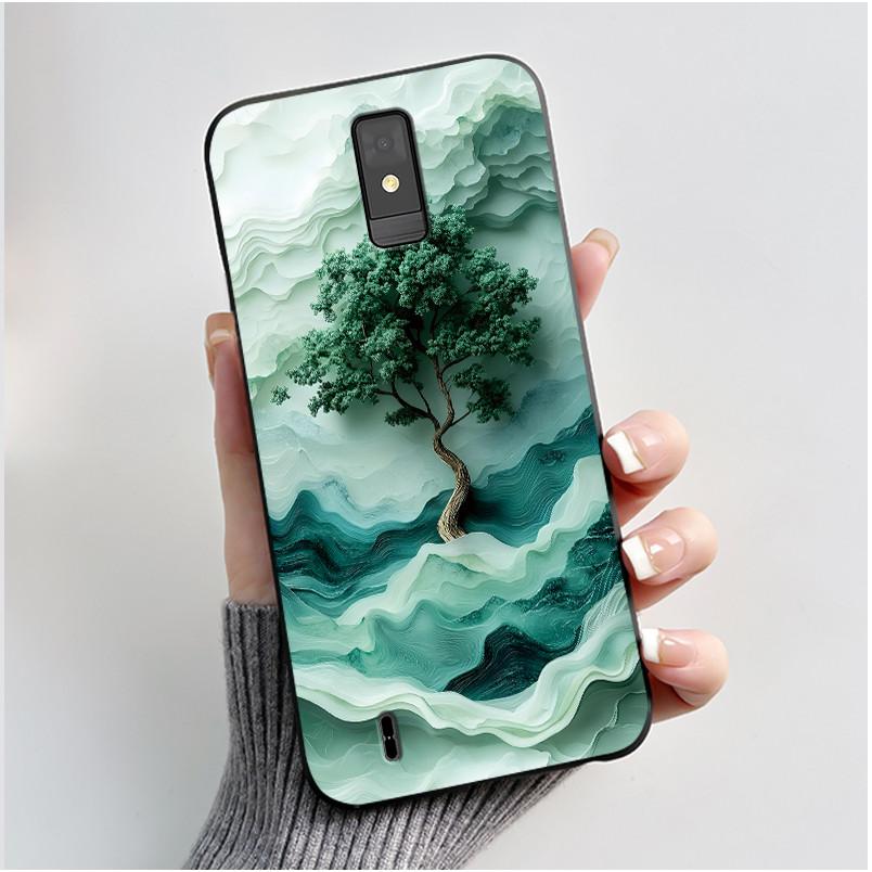 Cute Cartoon Case For ZTE Blade A32 Coque Capa Printing Shell Fundas BladeA32 Protective Cover Soft Silicone Black Casing Covers