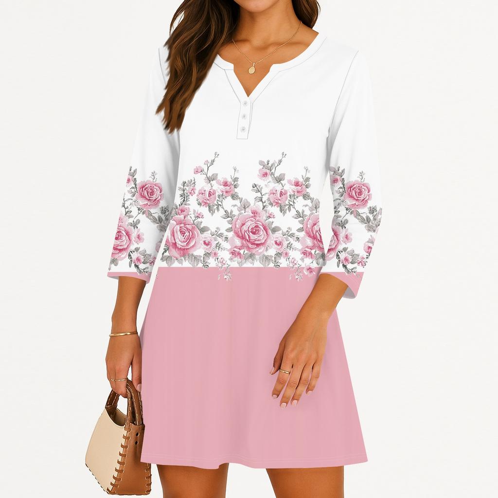 Dámské ležérní šaty na léto Tílkové šaty Volné plážové šaty s kapsami Rozšířené midi letní šaty