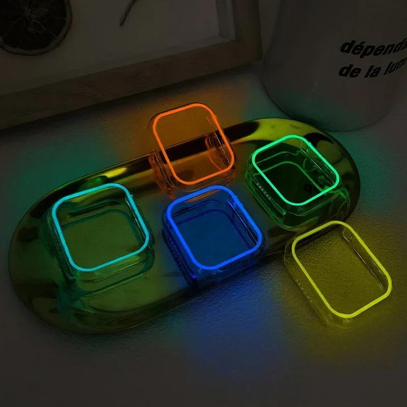 Colorful Cover for Apple Watch Case Ultra 49mm 45mm 44mm 41mm 40mm Hard PC Bumper Protective Frame iWatch 8 7 6 5 SE Accessorie