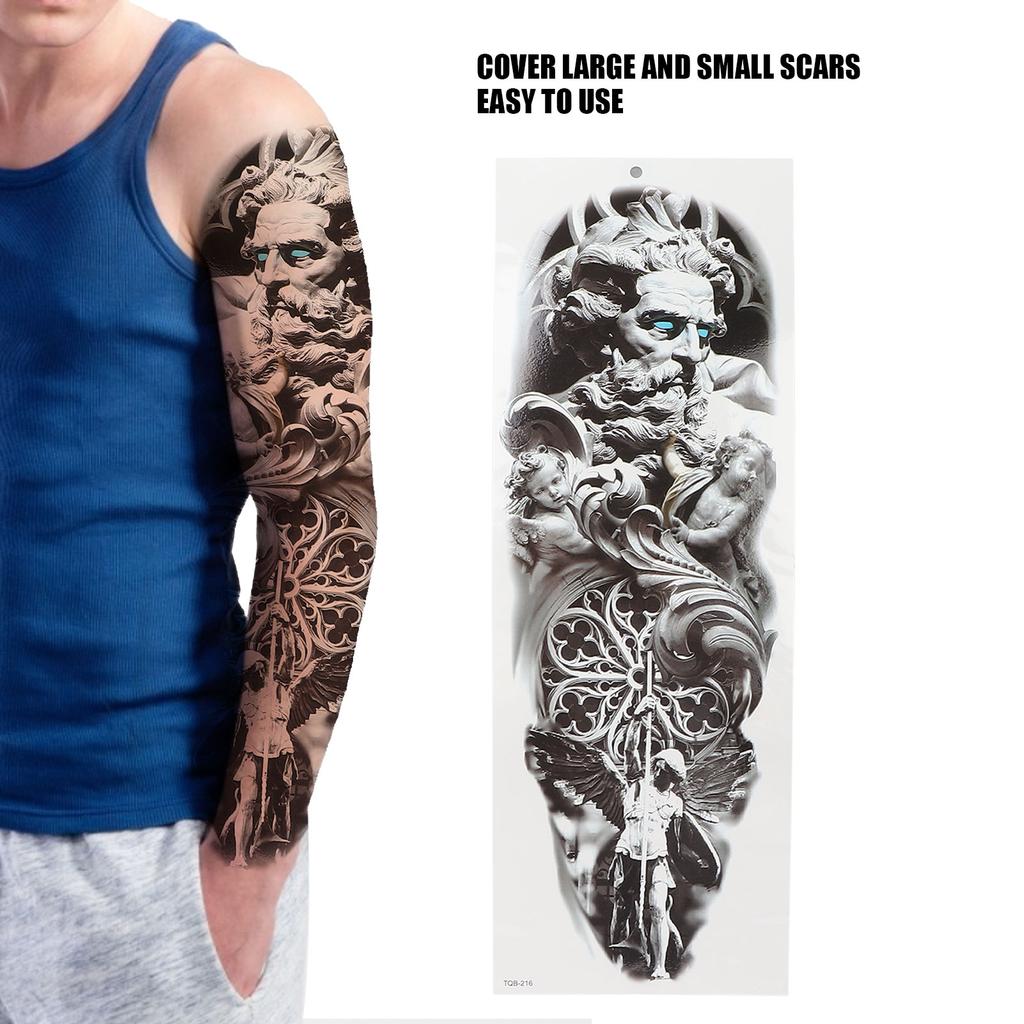 10 Sheets Waterproof Full Arm Tattoo Sticker Unisex Exquisite Temporary Tattoo Sticker