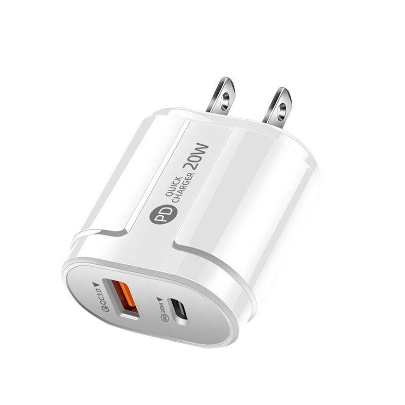 Cross-border Dual-Port PD20W Fast Charger for Huawei Super Fast Charge & Apple Devices.