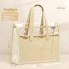Clear PVC Transparent Exam Tote Bag Waterproof Handbag Portable Heavy Duty for School Students Exam Office Supplies Storage