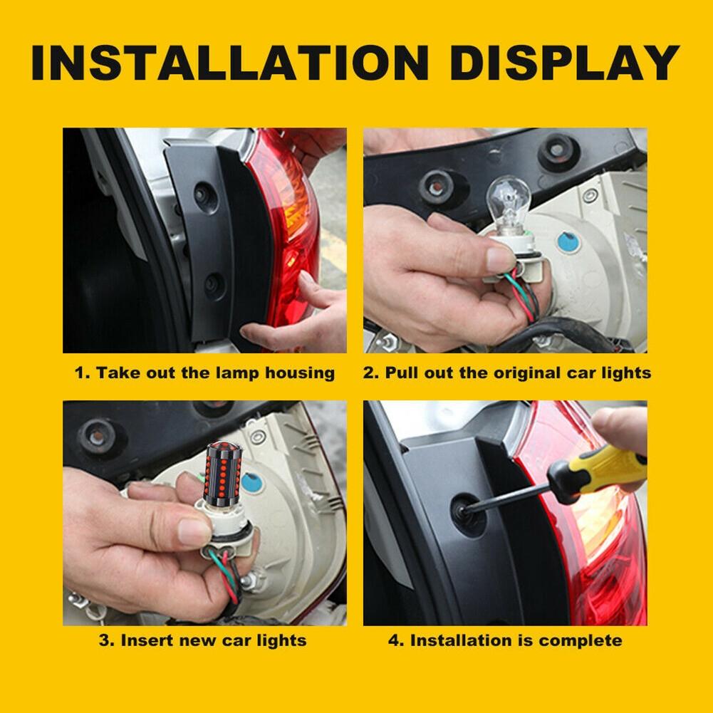 1157 LED Light Bulb Super Bright Tail Lamp 0.23A 2pcs Set Aluminum