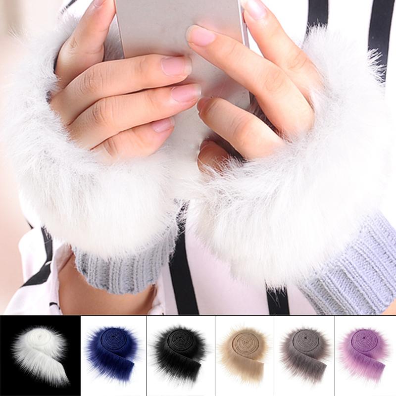 Długie Sztuczne Futro Tkanina Wstążka Wykończeniowa Taśmy Do Patchworku Materiał do Szycia DIY Ręcznie Robione Kostium Buty Kapelusz Pluszowe Puszyste Wykończenie Dekoracja Domu