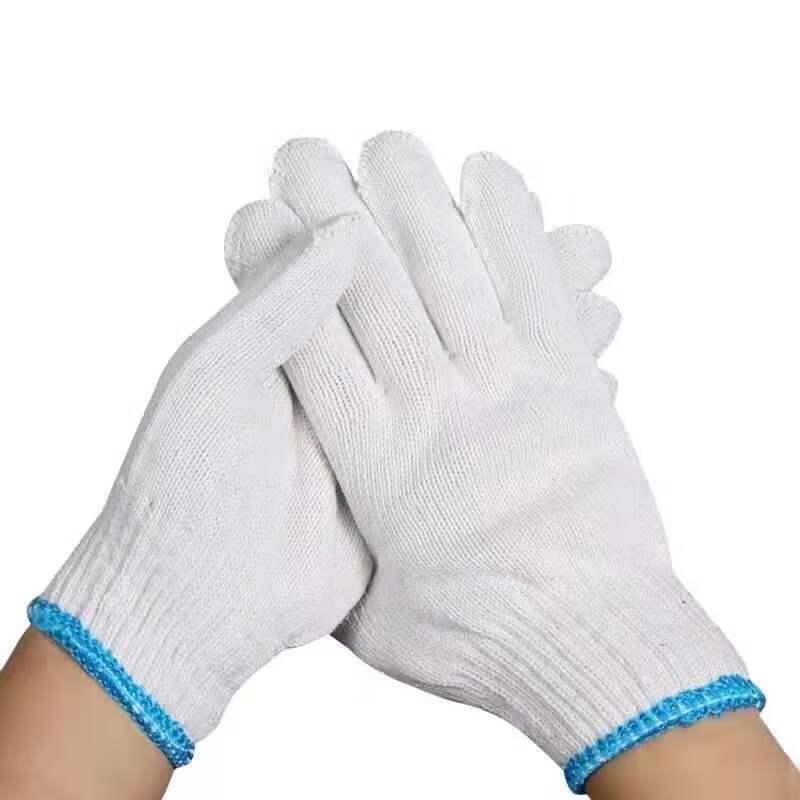 Gong Xiaohu White Cotton Work Gloves