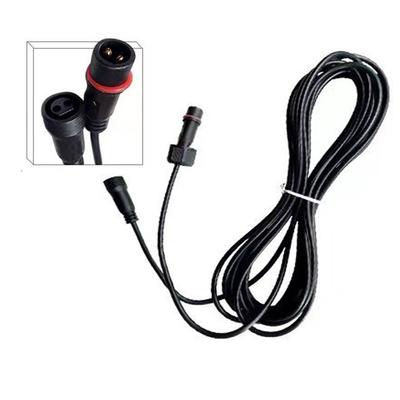 Black Solar Extension Cable Double Hole Copper Wire Extension Cord for Outdoor 16.4FT (5M) Durable Outdoor Extension Leads