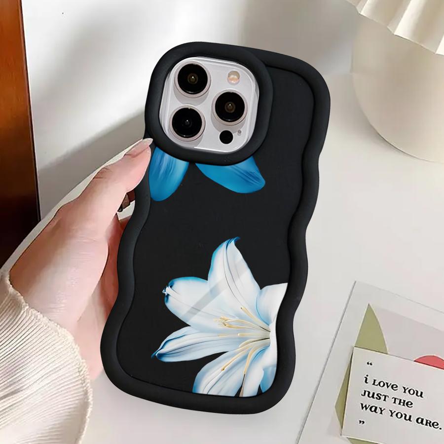 Cartoon Flower Pattern Soft Phone Cover Case for iPhone 17 Air 13 14 11 16 Pro Max 15 Plus 8 XR 12