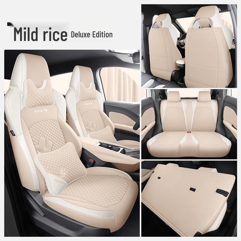 BYD Seagull All-Season Linen Cartoon Seat Cover Cushion