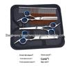 All-Steel Pet Grooming Scissors Set: Flat-Tooth & Curved Trimmers for Dog Hair Care.