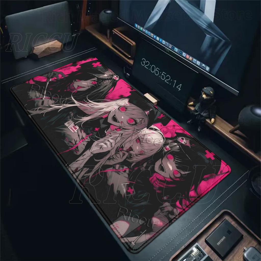 Gaming Devil Girl Style Mouse Pads Abstraction Deskrug Large Gamer Professional Keyboard Tablemat Offices Accessories Rubber Mat