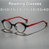 Vintage Oval Frame Reading Glasses Women Men New Retro HD Blue Light Blocking Presbyopia Glasses Ultralight PC Lens Eyeglasses