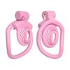 Men's Honeycomb Chastity Cage: Femboy Lock, Plastic Restraint Ring, Slave Training Accessory.