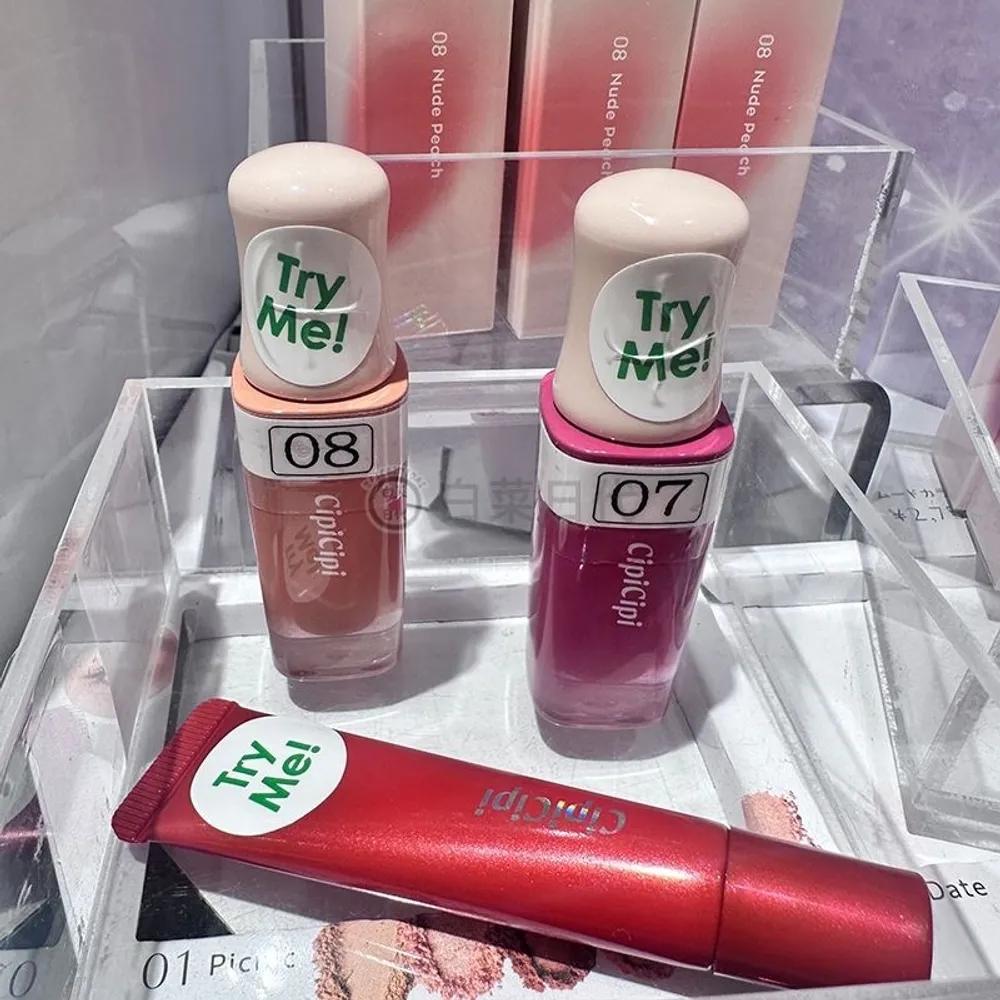 Cipicipi Lip Gloss Lip Tint Watery Shimmer Soft Mist Plumping Lip Oil 13 Spots