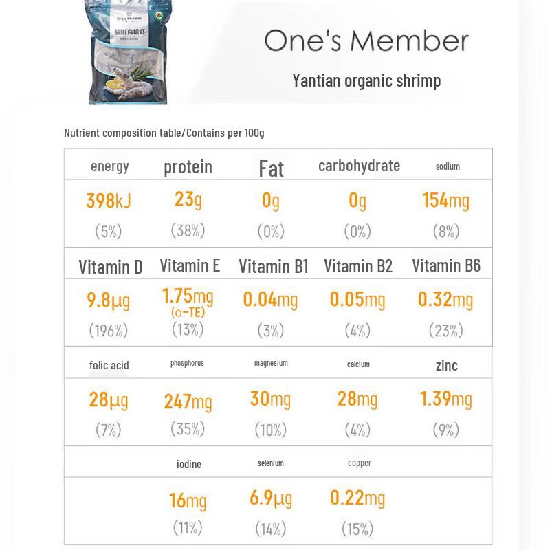 No. 1 Member Store Organic Yantian Shrimp Products