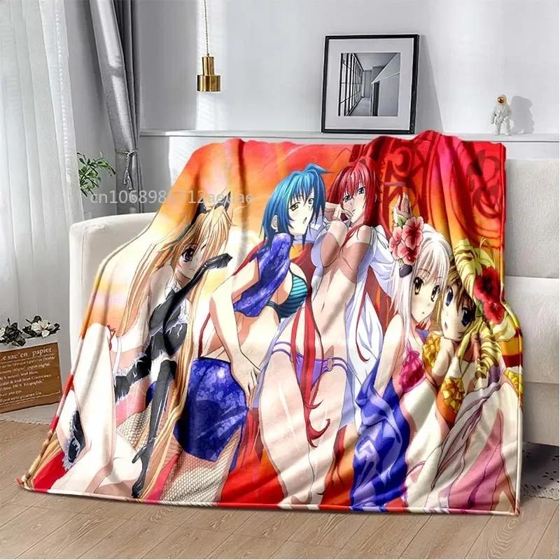 

Cartoon Sexy Girl High School DxD Anime 3D Blanket Cover Flannel Blankets for Beds Sofas Warm Bed Sheet Soft Blanket# 75X95CM сірий колір