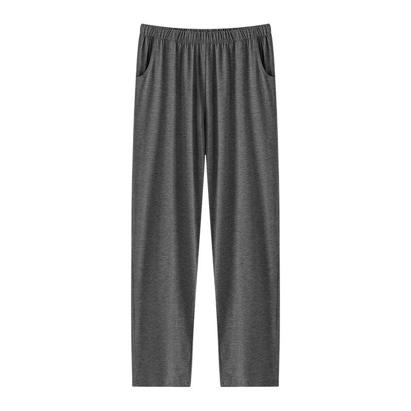 Men's Casual Modal Cotton Summer Pajama Pants: Lightweight, Loose-Fit, Elastic, Ideal for Morning Exercise and Lounging