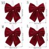 Velvet Christmas Bow Red Christmas Tree Ornament Christmas Hanging Ornament  Party Decorations