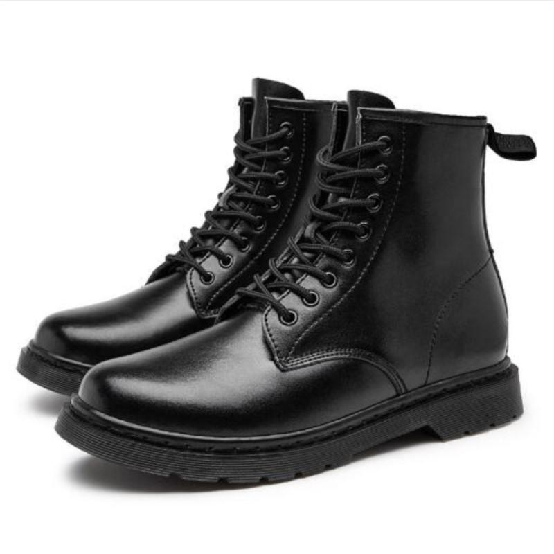 Mens Plus Size 47 British Style Couple Boots Casual Round Head Trend Motorcycle Boots Autumn Shoes