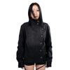 Y2k Fechtjacke Vintage-Waschung Farbverlauf Unregelmäßige Knöpfe Unisex Jacke Gothic Harajuku Streetwear Leinwand Baumwolle Freizeitjacke