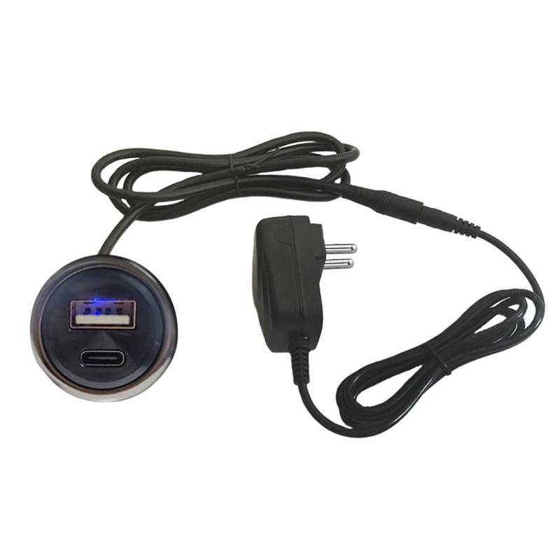 

Recessed Conference Table Power Strips with 2 USB Ports and Outlets Hide Electrical Charging Ports Daily Casual Use 1