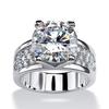 Classic   CopperWomen Wedding Bands Eternity Rings Full Bling Iced Out Bridal Marriage Ceremony Party Luxury Jewelry
