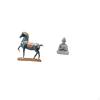 Standing Horse And Monkey Buddha Figurine Fengshui Decor Sculpture for Desk Living Room Bookcase