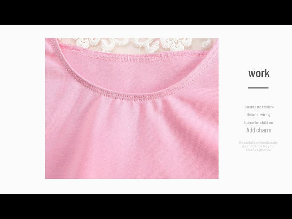 2021 Girls' Ballet Dance One-Piece Lace Skirt Suit