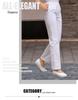Thick Elastic Waist Nurse Uniform Pants - White, Pink, Blue, Green, Large Size
